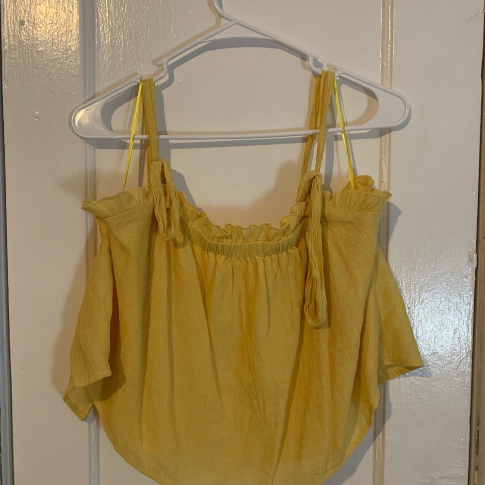 HYFVE Yellow Sleeveless Crop Blouse
